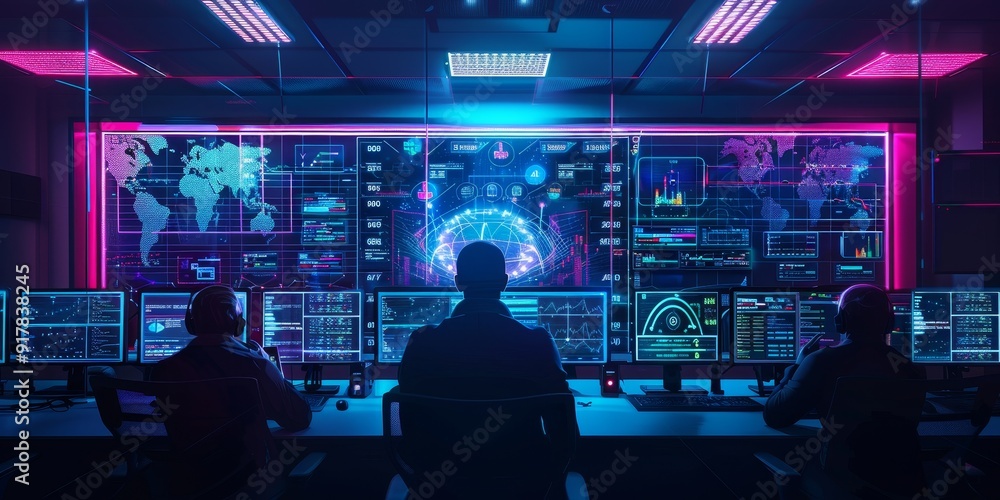 Visual of cybersecurity assessment activities, showcasing professionals evaluating security protocols, conducting risk assessments, and improving digital safety Visual of cybersecurity assessment activities, showcasing professionals evaluating security protocols, conducting risk assessments, and improving digital safety