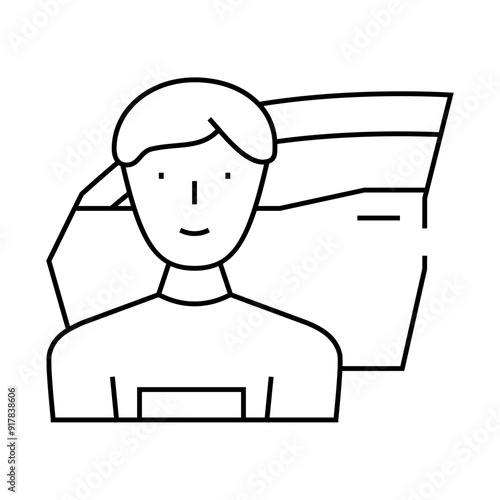 locksmith repairman line icon vector. locksmith repairman sign. isolated contour symbol black illustration