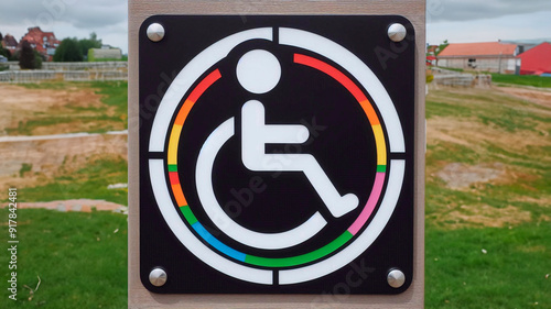 Sign of inclusivity, person in wheelchair