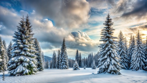 Wallpaper Mural Winter forest in tranquility Torontodigital.ca