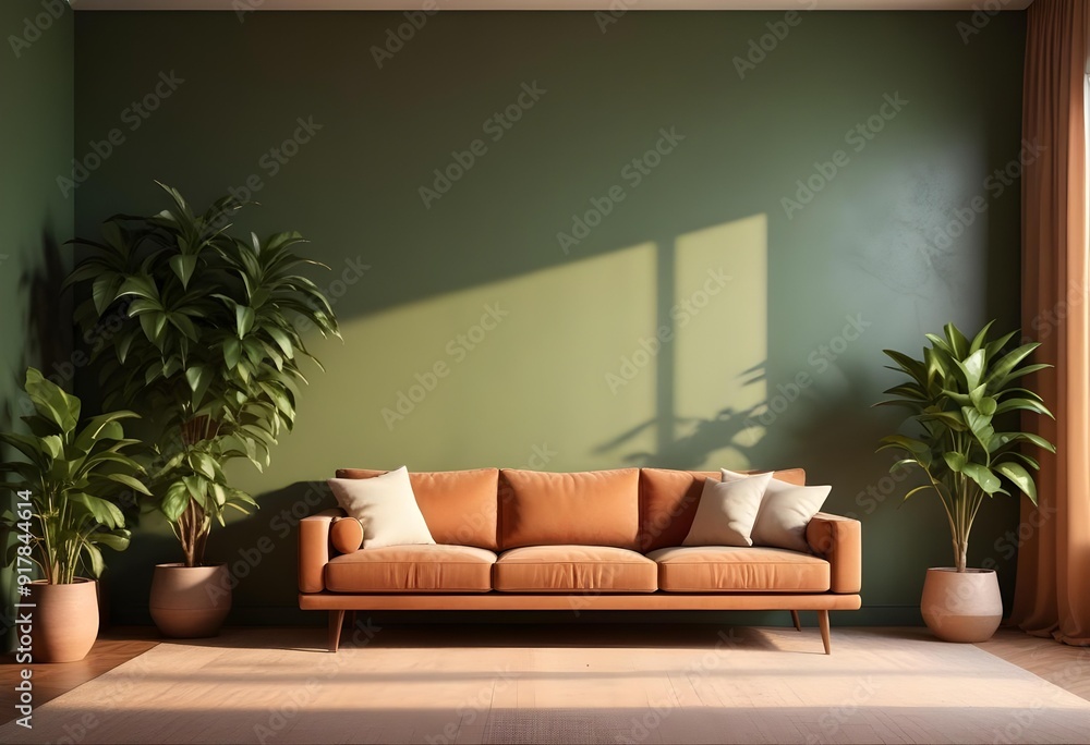 A living room with a couch coffee table and a television A living room with a couch coffee table and a television