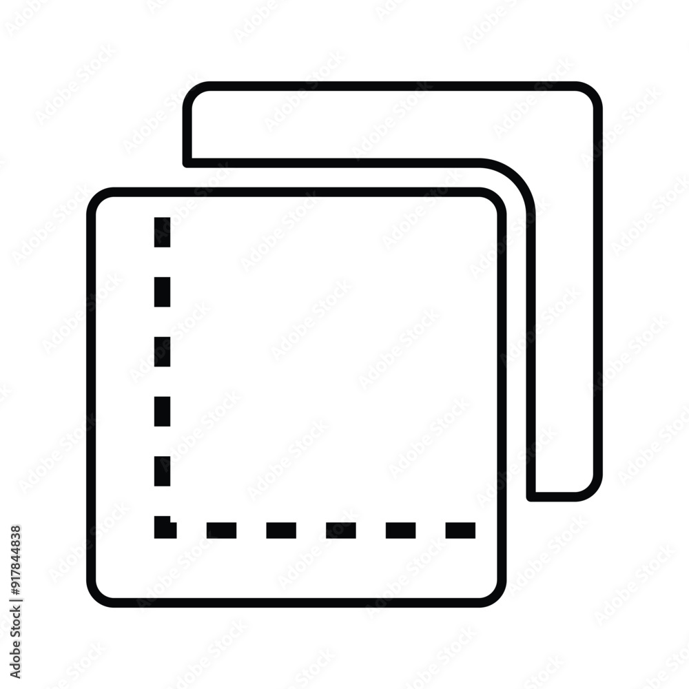 Napkin icon. Outline design. Napkin icon. Outline design.
