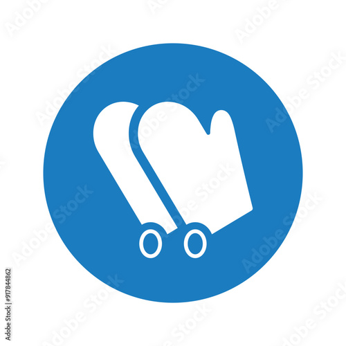 Oven glove icon. Outline design.