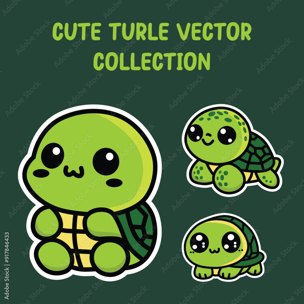 Obraz premium cute turtle vector illustration graphic