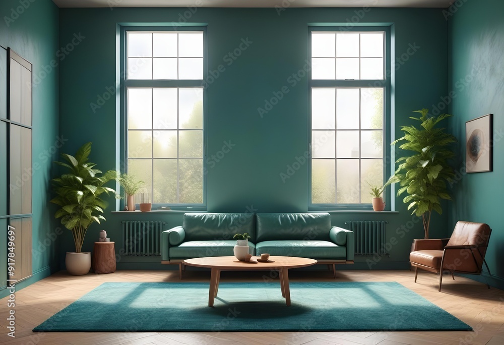 A living room with a couch coffee table and a television A living room with a couch coffee table and a television