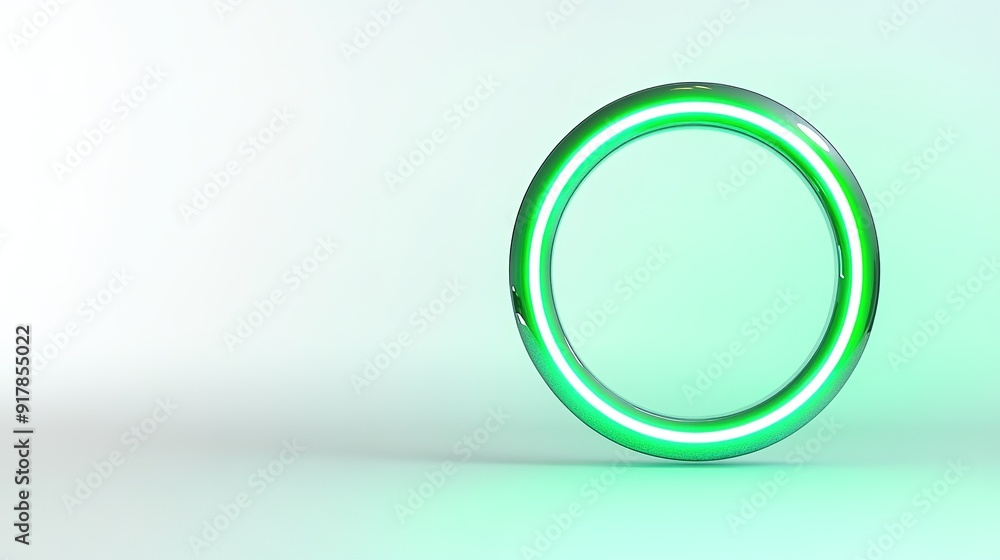 Green Light Ring: Glowing Circular Illumination Green Light Ring: Glowing Circular Illumination