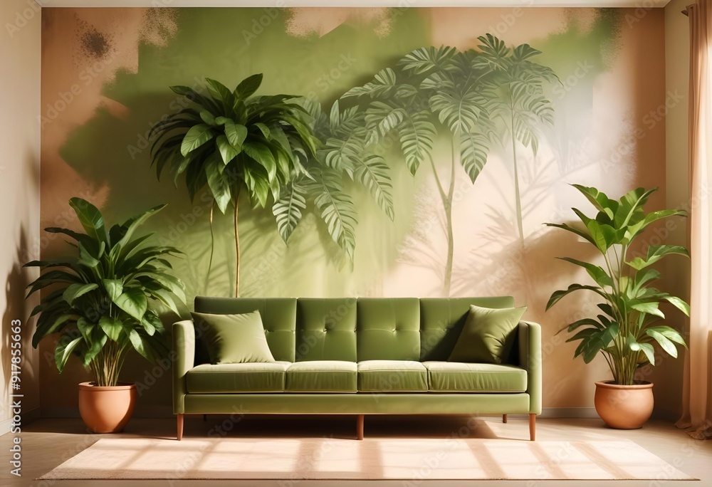 A living room with a couch coffee table and a television A living room with a couch coffee table and a television