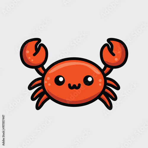 cute crab vector illustration graphic