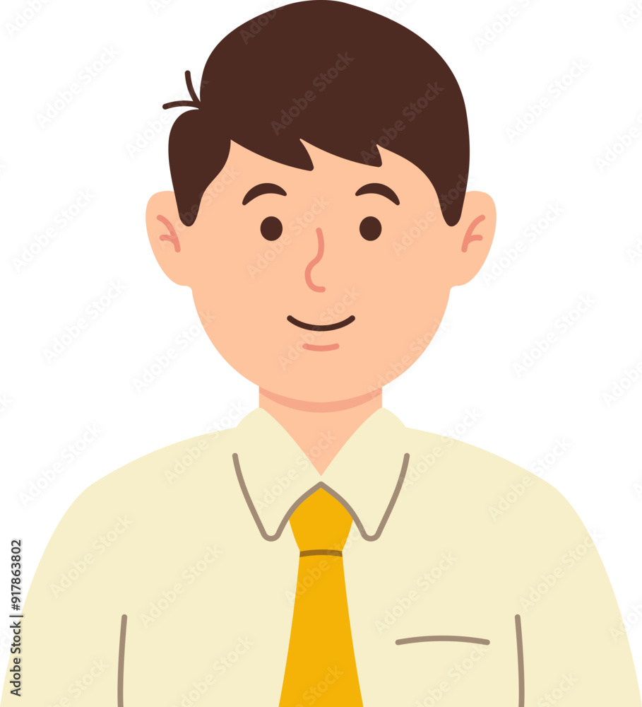 Male Business Avatar wearing Staff Uniform and Tie Male Business Avatar wearing Staff Uniform and Tie