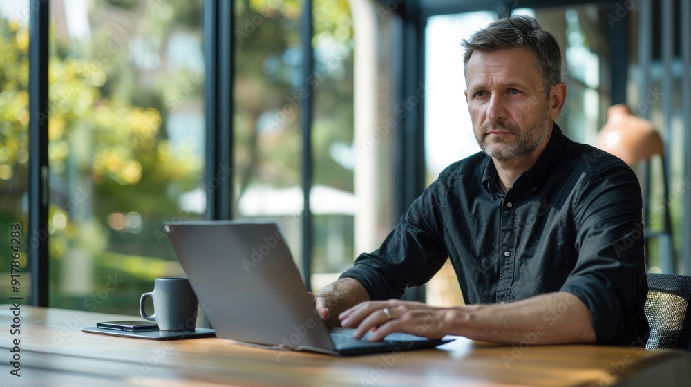 The man at the laptop The man at the laptop