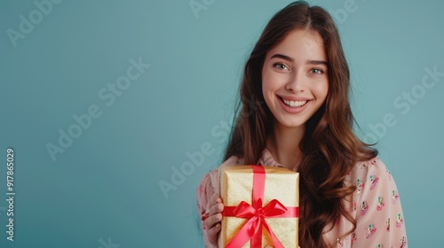 The cheerful young woman