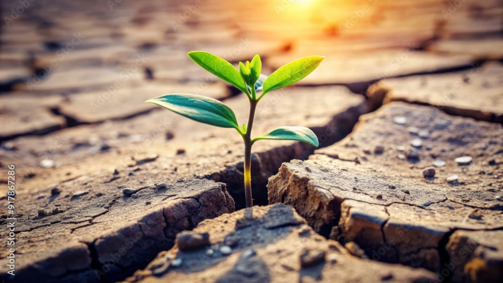 A delicate sprout breaks through cracked earth, symbolizing resilience and perseverance in overcoming obstacles to reach new heights and achieve personal growth. A delicate sprout breaks through cracked earth, symbolizing resilience and perseverance in overcoming obstacles to reach new heights and achieve personal growth.