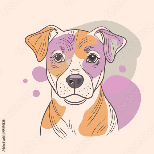 Playful baby dog with big eyes Vector Logo, Animal Playfulness Graphic, lovely little animal character, lovely animal vector, animal logo illustration, adorable puppy mascot, playful pet