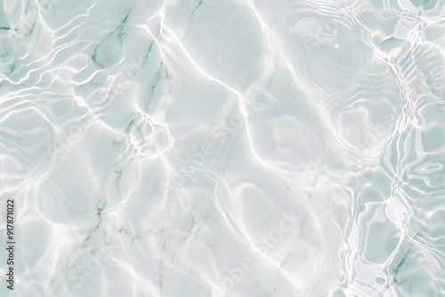 透明感のある水面と大理石のイメージ