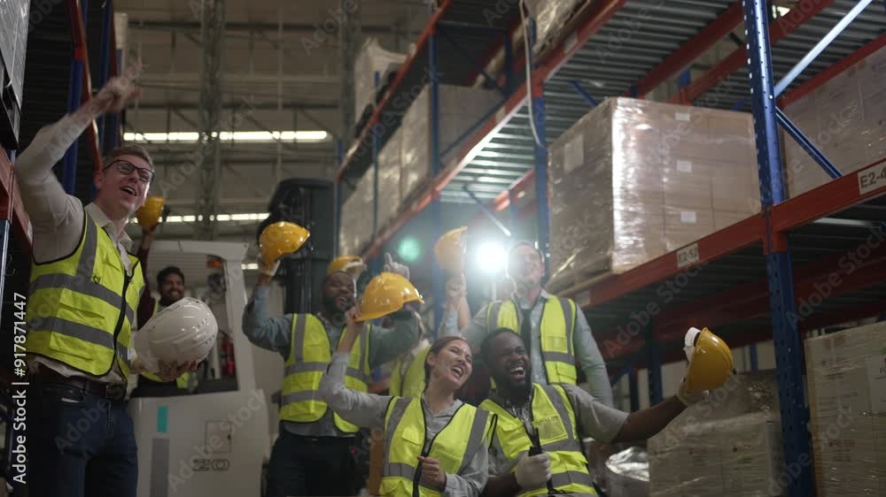 Blue collar workers are working at warehouse. Industrial and factory. Blue collar workers are working at warehouse. Industrial and factory.