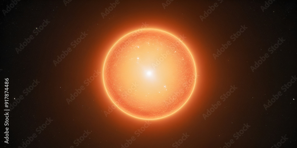 Orange Arcturus Star Shining in Bootes Constellation with Warm Glow Orange Arcturus Star Shining in Bootes Constellation with Warm Glow
