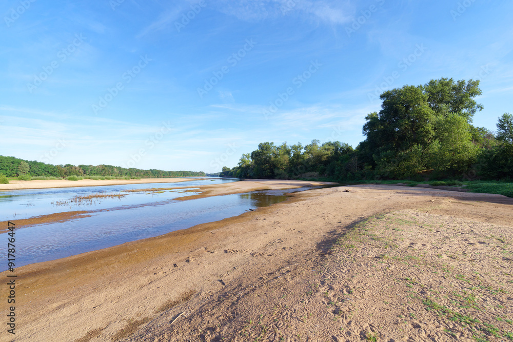 Loire river in the preserved natural site of Bonny islands Loire river in the preserved natural site of Bonny islands