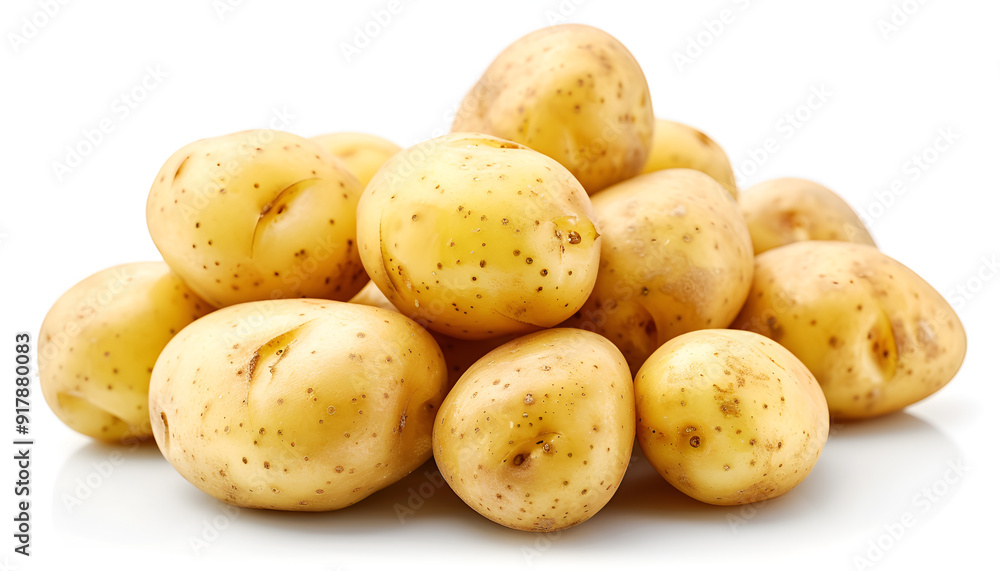 Tasty young boiled potato isolated on white Tasty young boiled potato isolated on white