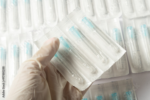 Lot of medical needles, hypodermic needles in package