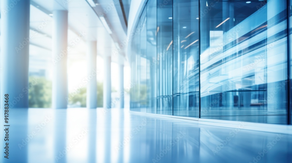 Abstract background of a blurred office hall interior with soft focus Abstract background of a blurred office hall interior with soft focus