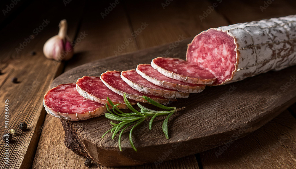 SALAME ARTESANAL FATIADO EM TÁBUA RÚSTICA SALAME ARTESANAL FATIADO EM TÁBUA RÚSTICA