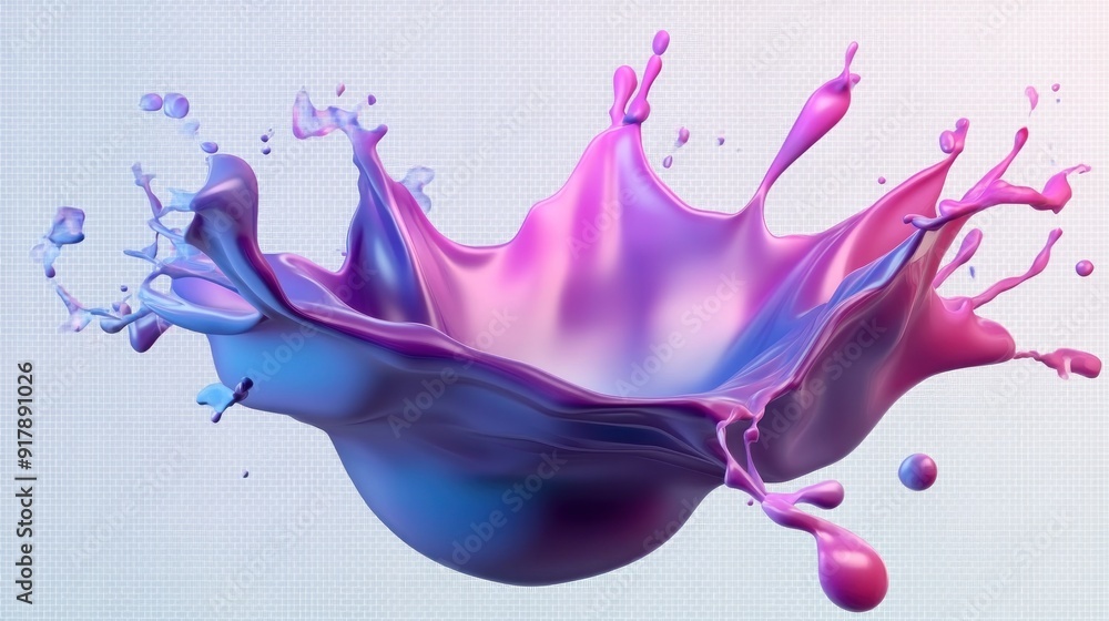 Fototapeta premium Abstract Purple and Pink Splash