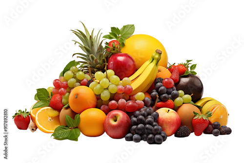 Fruits on transparent background. Sweets related themes. Fruit world. Fruit shop. Buying and selling fruits. Images for graphic designers. Isolated fruits. PNG cutout.