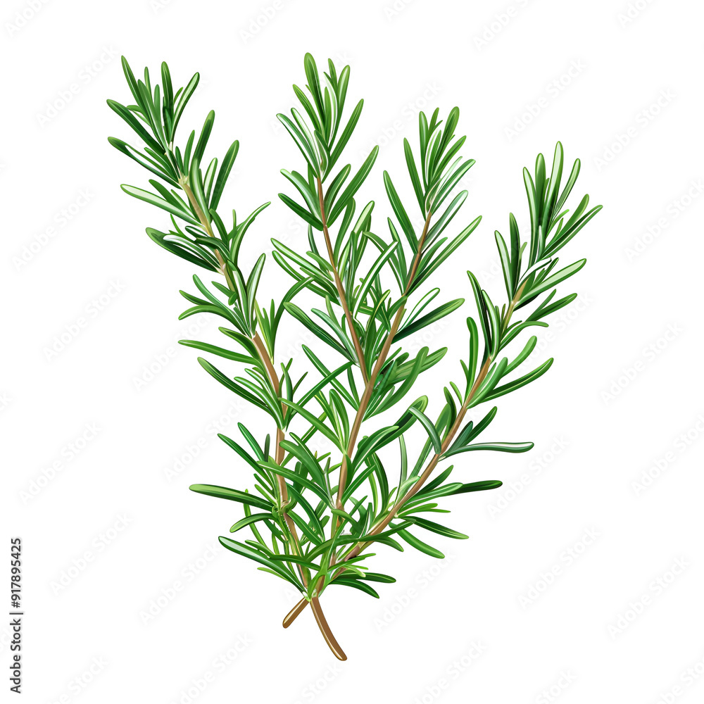 rosemary twig isolated on white rosemary twig isolated on white