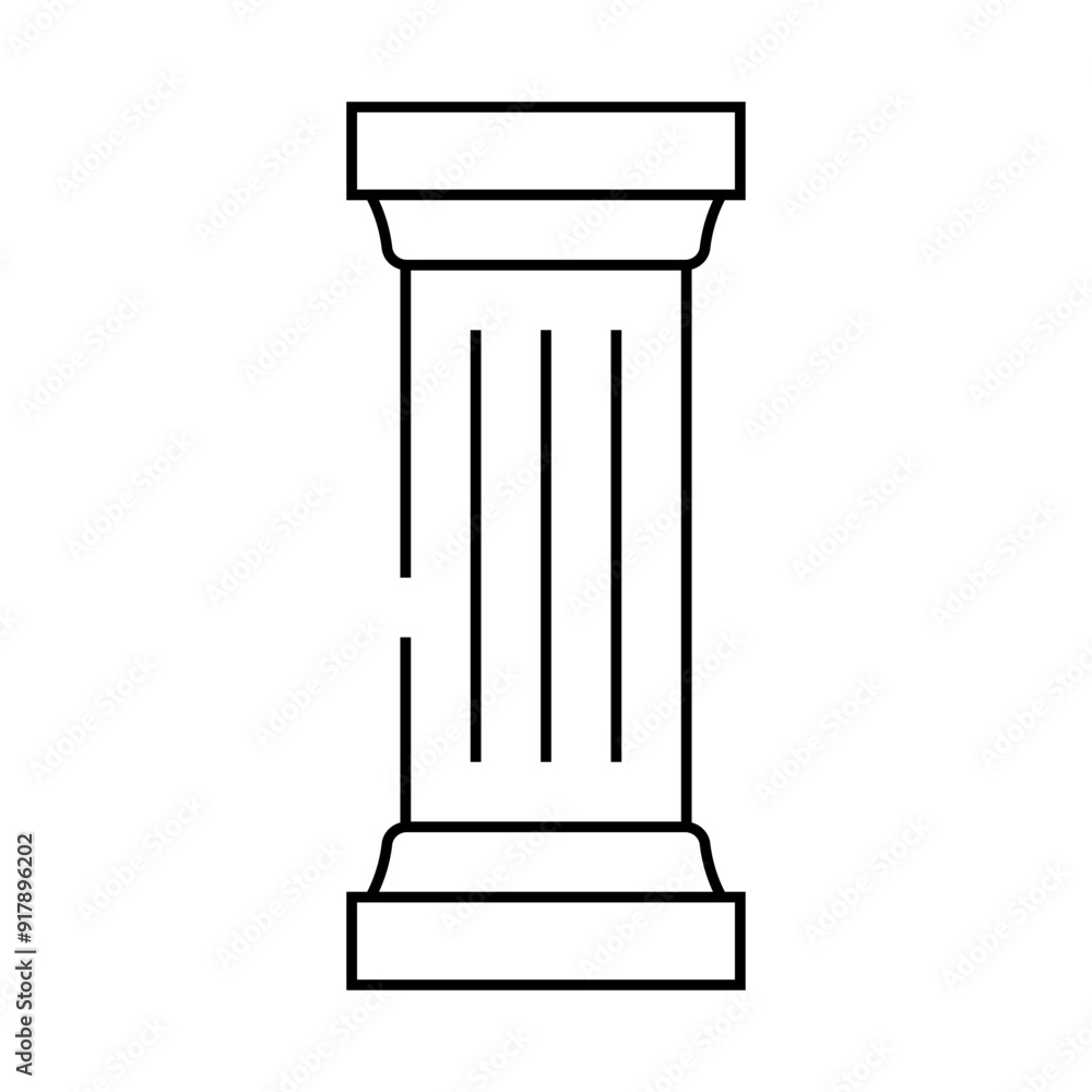 columns and posts line icon vector. columns and posts sign. isolated contour symbol black illustration columns and posts line icon vector. columns and posts sign. isolated contour symbol black illustration