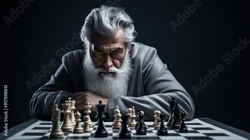 a grandmaster chess player making a strategic move