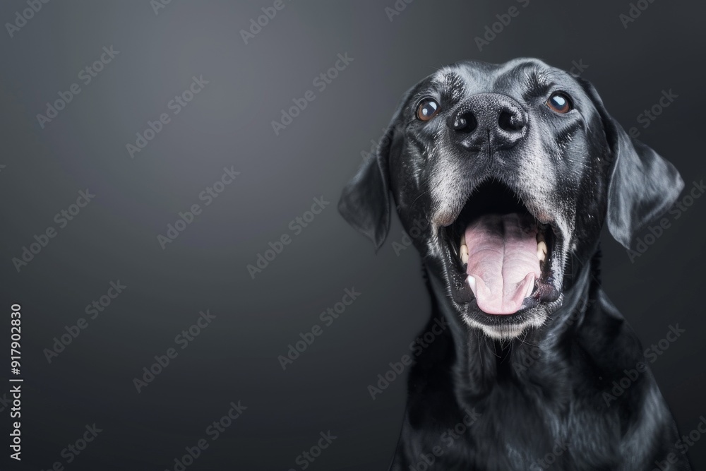Four-week-old Husky Puppy Of White-gray-black Color Sitting On Wooden Floor And Yawning. Beautiful simple AI generated image in 4K, unique. Four-week-old Husky Puppy Of White-gray-black Color Sitting On Wooden Floor And Yawning. Beautiful simple AI generated image in 4K, unique.