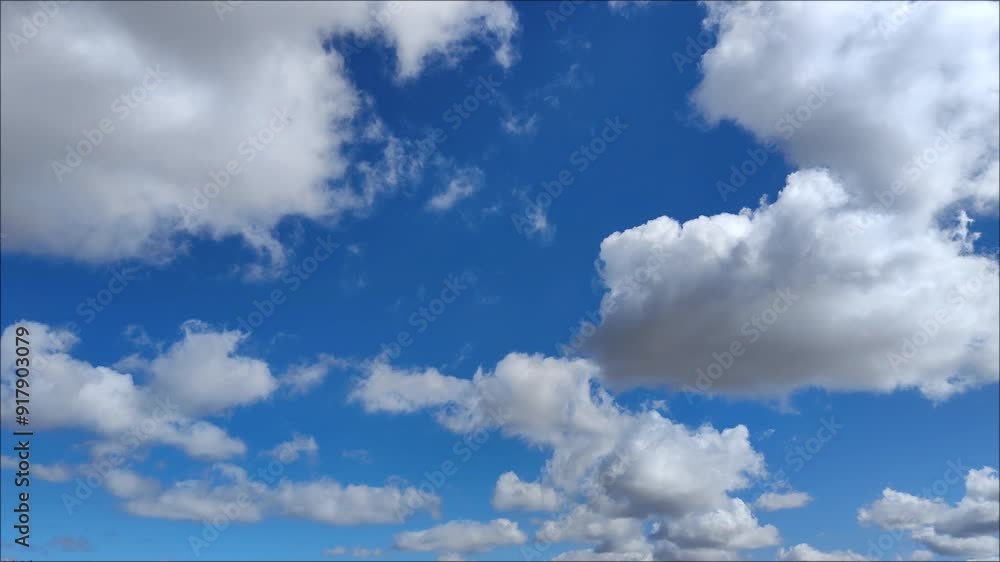 Whitish cumulus clouds moving early Whitish cumulus clouds moving early