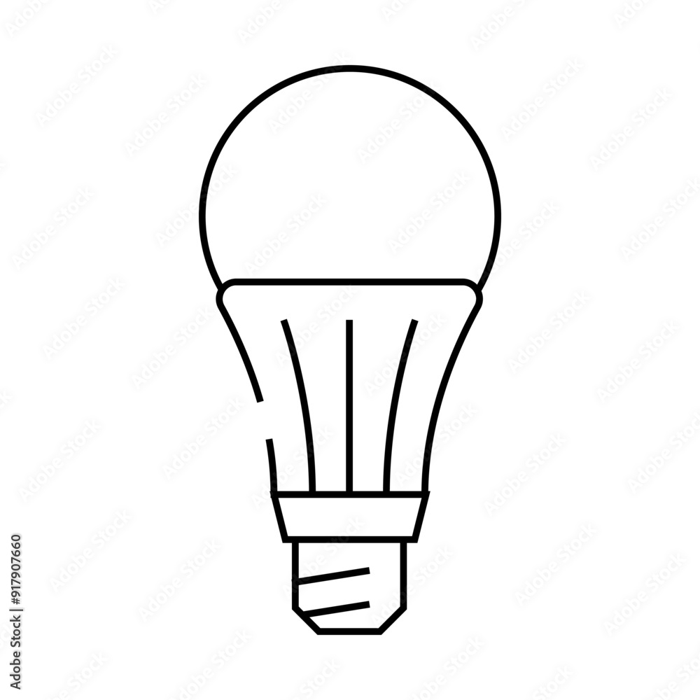 efficient light bulb line icon vector. efficient light bulb sign. isolated contour symbol black illustration efficient light bulb line icon vector. efficient light bulb sign. isolated contour symbol black illustration