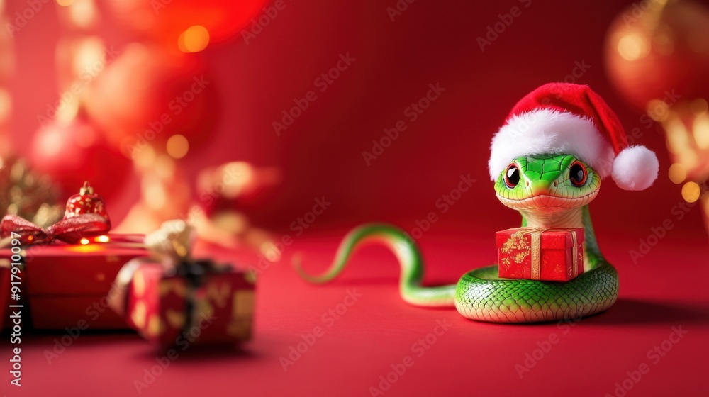 2025 Chinese New Year, year of the Snake. Chinese zodiac, red background 2025 Chinese New Year, year of the Snake. Chinese zodiac, red background