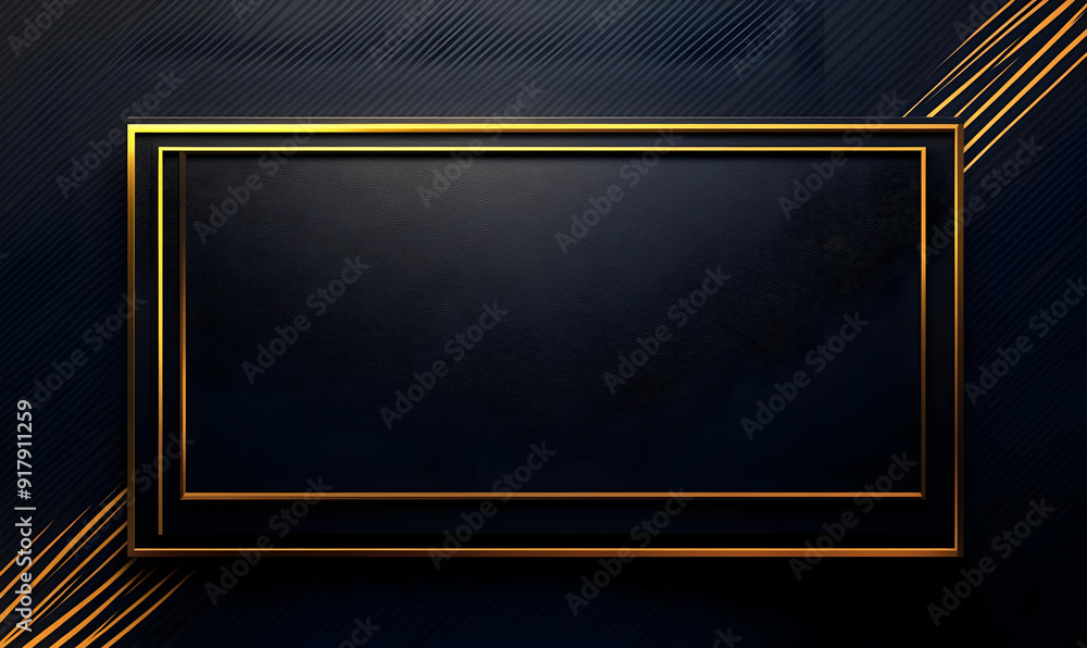 Elegant frame design with a dark background and golden accents, perfect for showcasing artwork or promoting events.