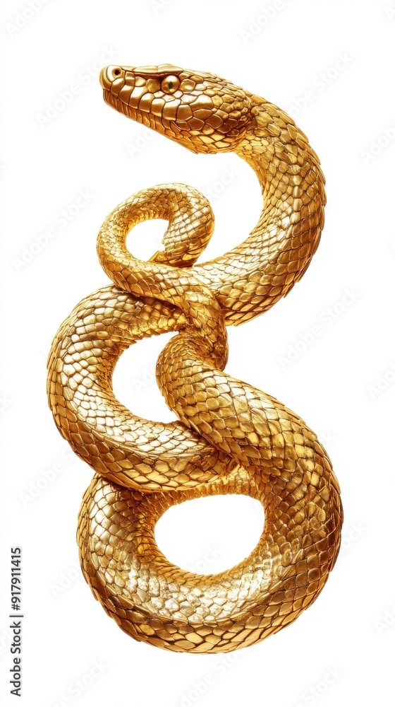 Obraz premium Golden snake, chinese new year