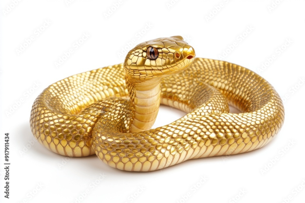 Fototapeta premium Golden snake, chinese new year