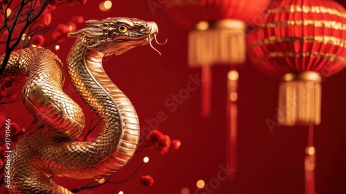 Golden snake, chinese new year