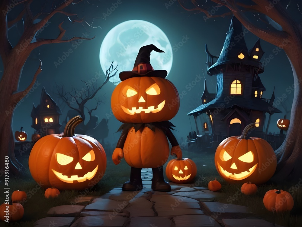 whimsical halloween animation with cute little monsters whimsical halloween animation with cute little monsters