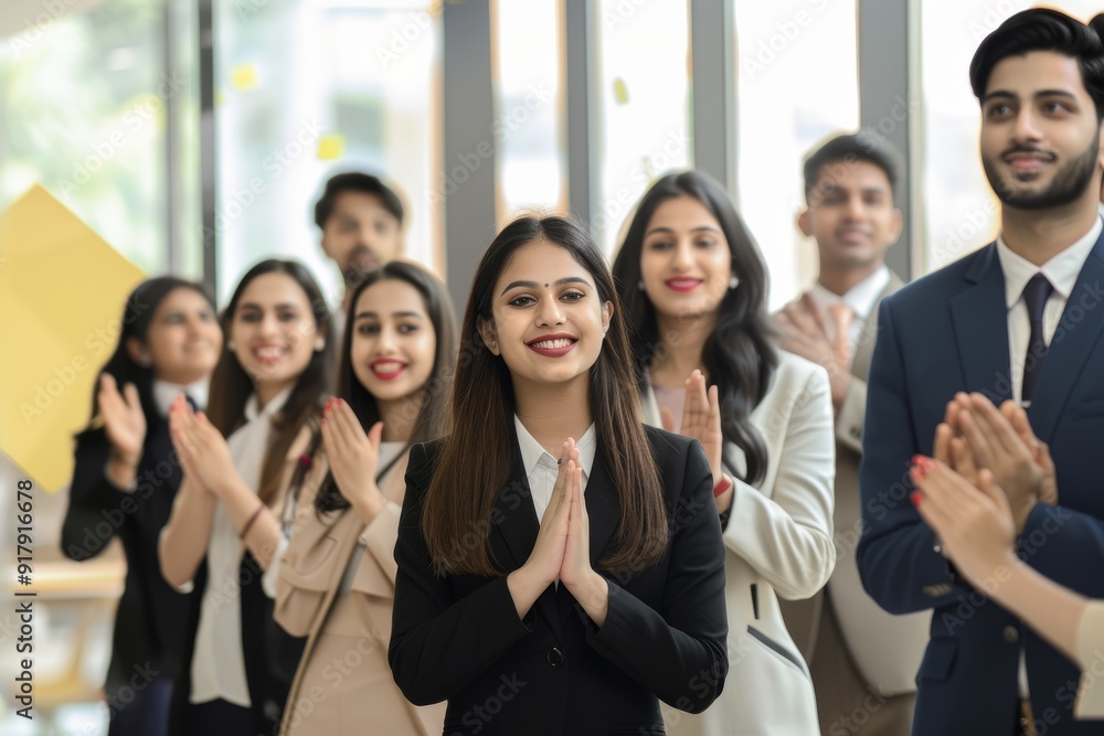 Obraz premium Close-up of a pair of entrepreneurs shaking hands over a deal, startup logos and digital interfaces swirling around them.. Beautiful simple AI generated image in 4K, unique.