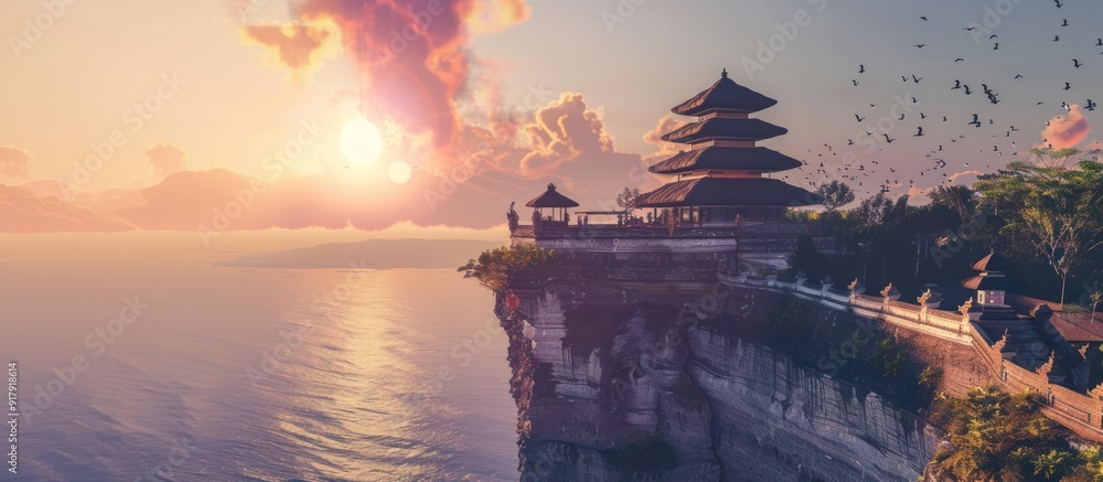 Bali's Most Iconic Landmark and popular tourist attraction Uluwatu Temple. Bali's Most Iconic Landmark and popular tourist attraction Uluwatu Temple.