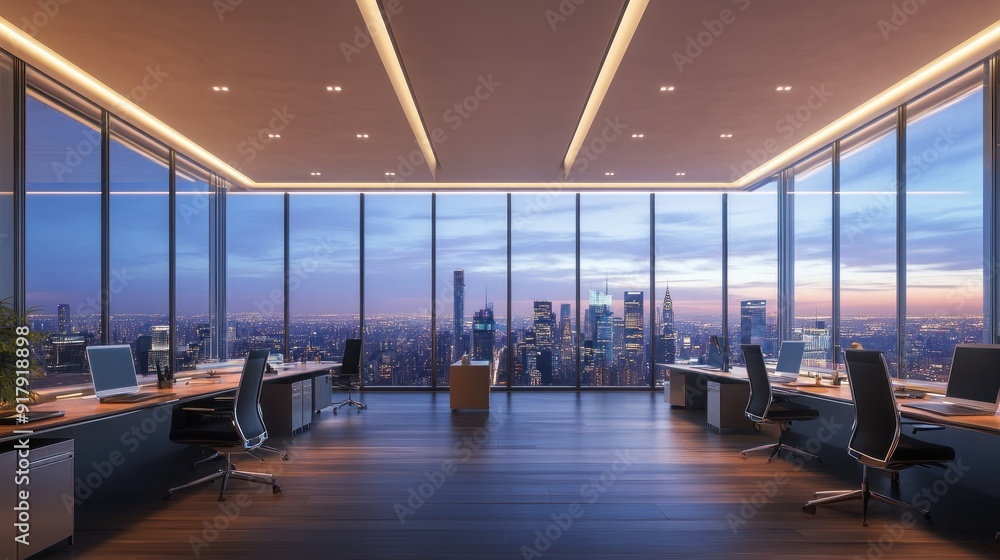 Modern Office with City View Modern Office with City View
