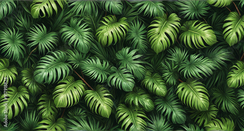 green fern background