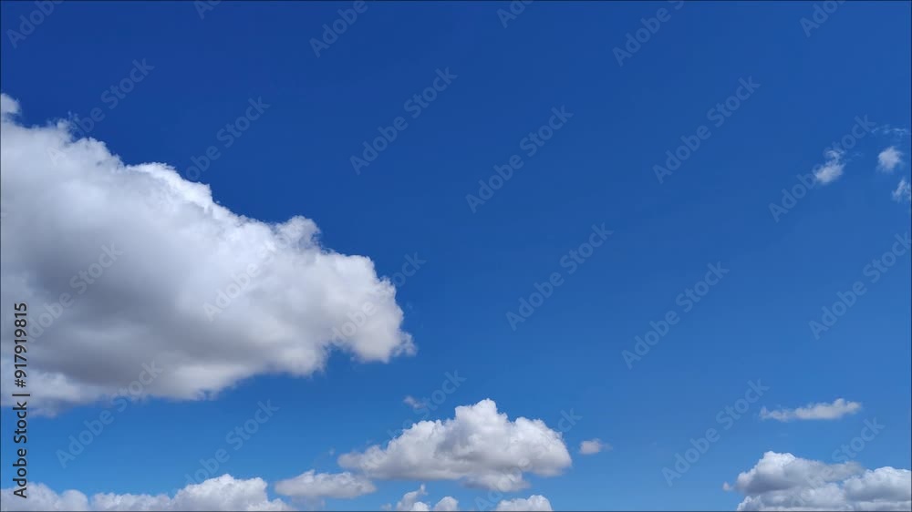 Cheerful landscape of sky blue with cumulus clouds Cheerful landscape of sky blue with cumulus clouds