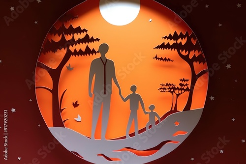 Fathers Day concept. Happy Fathers Day design, Fathers Day party background. Fathers Day Theme Background.