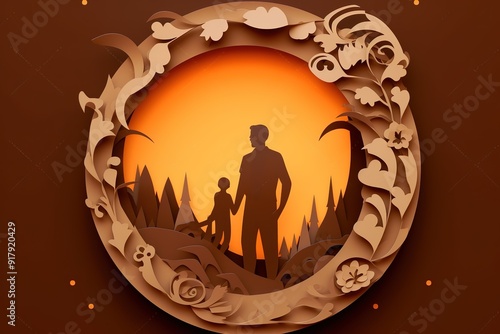 Fathers Day concept. Happy Fathers Day design, Fathers Day party background. Fathers Day Theme Background.