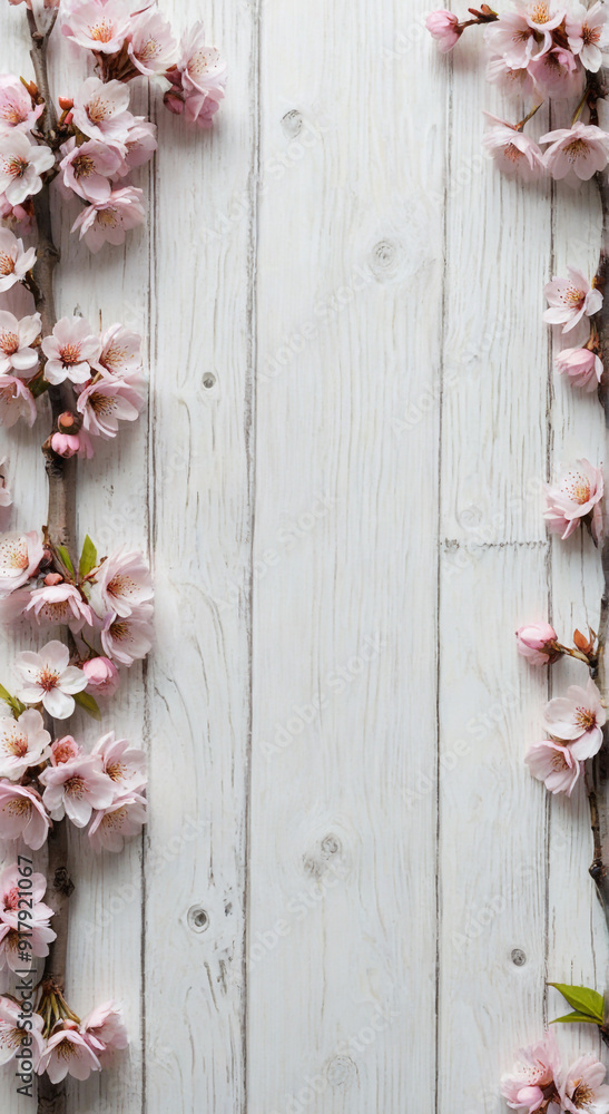 cherry blossom on wooden background cherry blossom on wooden background