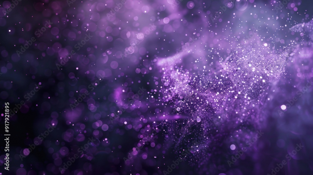 Purple Bokeh and Glittering Particles Purple Bokeh and Glittering Particles