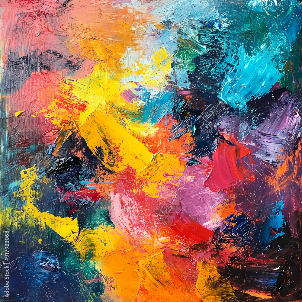 Fototapeta premium Expressive Textured Brushstrokes