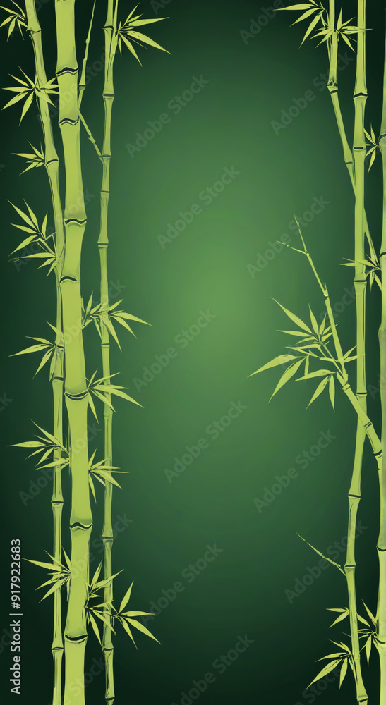 Obraz premium bamboo frame on bamboo background